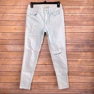 👖AE mid-rise mint green jeggings